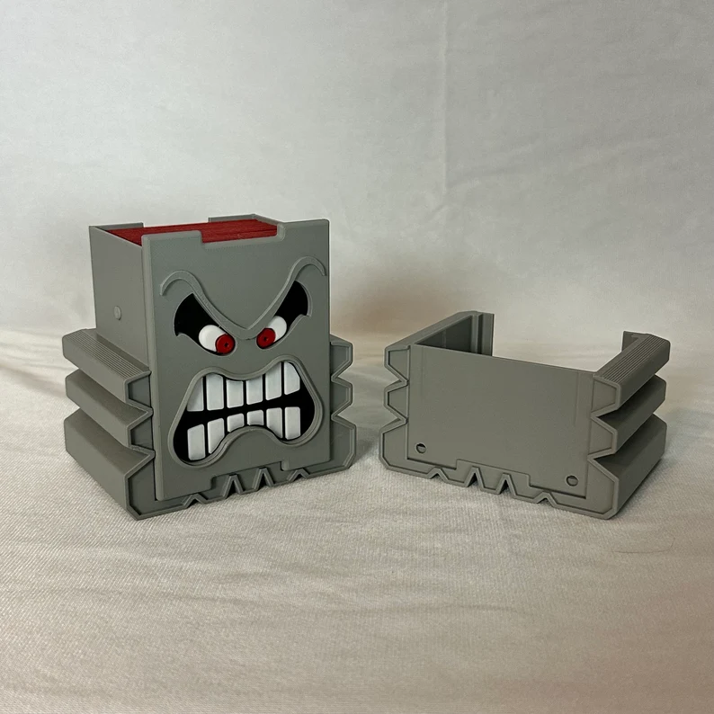 Twomp Deck Box for MTG Commander, Mario Inspired Storage Case, Magic the Gathering Deck Box, MTG Gift