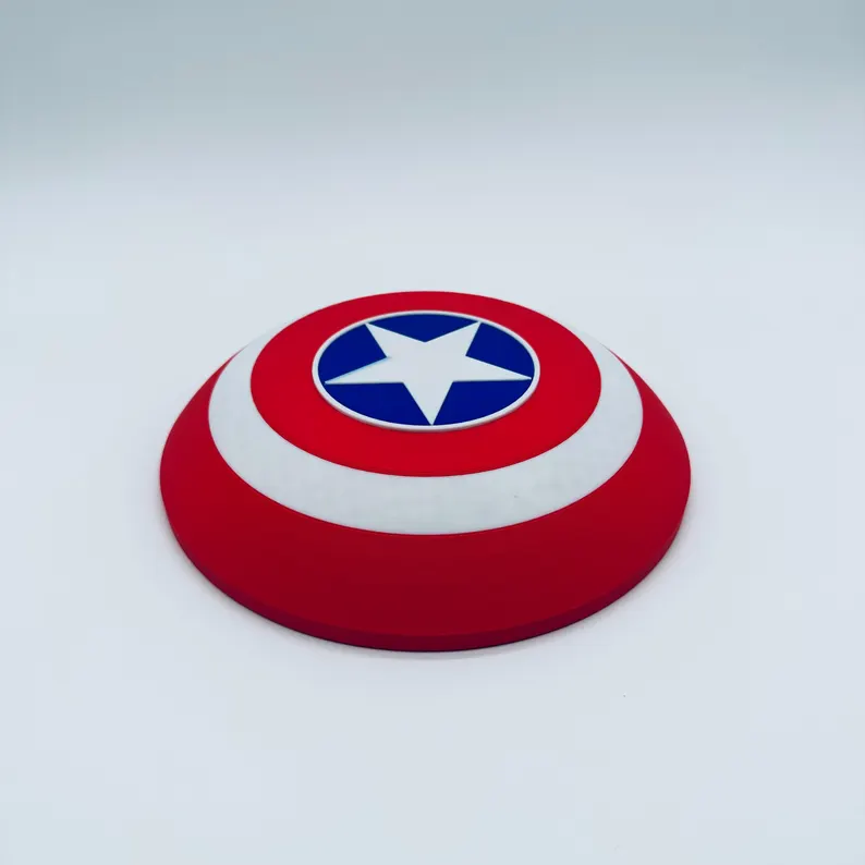 MTG Captain America Shield Deck Box, Magic The Gathering Commander Gift, Marvel MTG Accessories, Holds 1 Commander Deck or 2 Standard Decks