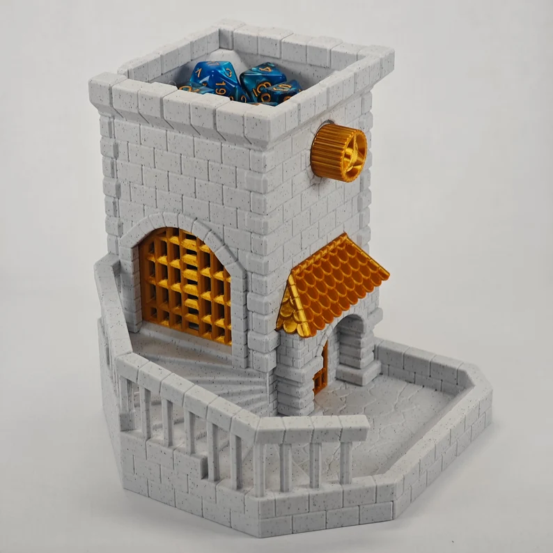 Mechanical Dice Tower for dnd, Dice Roller, Dungeon and Dragons Gift, Unique Gift, Designed By 3DTECHDESIGNS